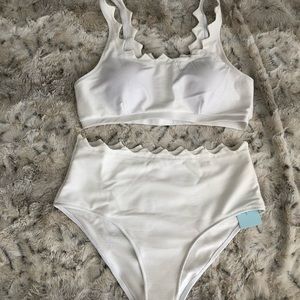Seaside Tank High-Waisted Bikini Set